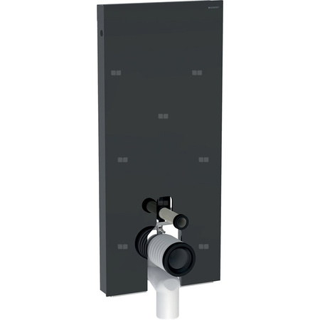 Moduł sanitarny do WC stojącego GEBERIT Monolith, 1140 mm x 505 mm x 106 mm, front: lava, bok: czarny