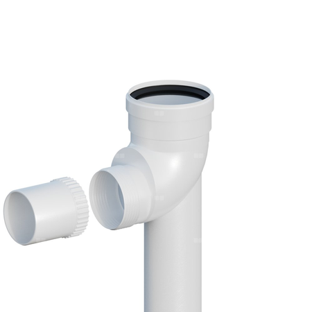 Kolano PP 87 st. redukcyjne DN60/80mm na podstawie L500mm z uszczelką [EPDM]