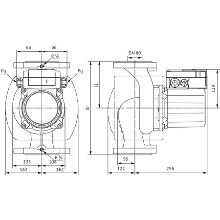 Pompa obiegowa WILO TOP-Z 80/10 DM PN6 GG, 2900 obr/min 3 x 400 V 50 Hz, PN 6/6bar