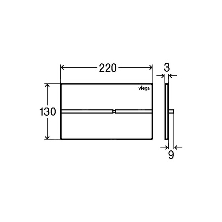 Przycisk uruchamiający do WC Prevista Visign for More 204 elektroniczna/-y nr wzoru 8624.1 płytka maskująca: stal nierdzewna czarny matowy klawisz: metal szczotkowany