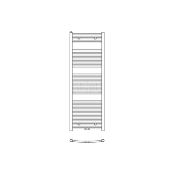 Grzejnik drabinkowy KERMI B20, wym. 1789 x 890 mm, kolor biały, moc 1346W