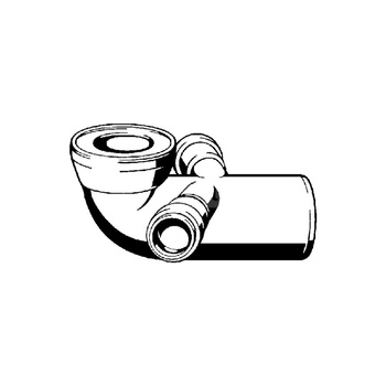 Rura kątowa przyłączeniowa WC VIEGA 38113 90' fi110 mm, długość 155 mm tworzywo sztuczne, kolor biały