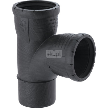 Trójnik GEBERIT Silent-Pro 87.5' PP 90 mm x 90 mm x 90 mm (mufa z tworzywa sztucznego do spawania/zgrzewania x mufa z tworzywa sztucznego do spawania/zgrzewania x króciec z tworzywa sztucznego do spawania/zgrzewaniania)