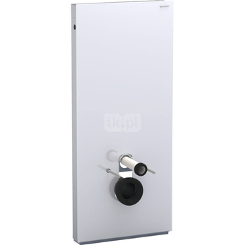 Moduł sanitarny do WC wiszącego GEBERIT Monolith, 1140 mm x 505 mm x 106 mm, front: biały, bok: aluminium