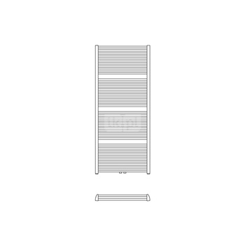 Grzejnik drabinkowy KERMI DUETT-50, wym. 1188 x 934 mm, kolor srebrny, moc 1597W