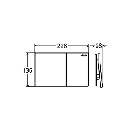 Przycisk uruchamiający do WC Prevista Visign for More 200 nr wzoru 8620.1 płytka maskująca: tworzywo szt. chrom. klawisz: szkło czarne