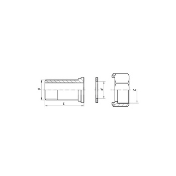 Półśrubunek APATOR POWOGAZ, 1/2'' x DN 15 (gz x nakrętka)