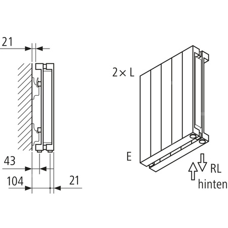 Grzejnik płytowy typ 20 KERMI HVN wym. 2400 x 1330 mm, kolor biały, moc 4872 W