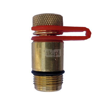 Króciec pomiarowy M14 x 1 / 3/8” czerwony - do zaworów Nexus DN 15-50