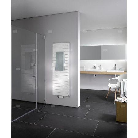 Kermi TABEO 1197x101x500mm QN 646, RAL9016, Podłączenie środkowe