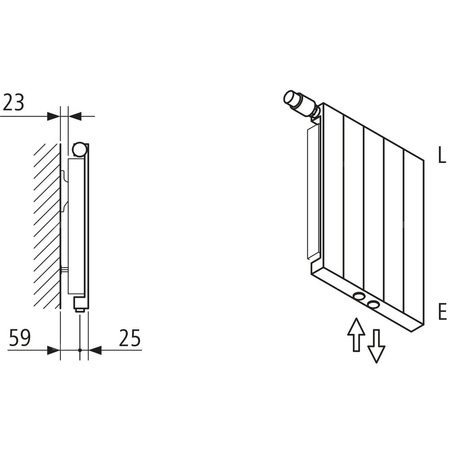 Grzejnik płytowy typ 11 KERMI V-HVV wym. 1600 x 490 mm, kolor biały, moc 1105 W