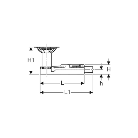 Króciec przyłączeniowy Geberit do odpływu prysznicowego międzykondygnacjami: Czarny