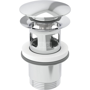 Zawór zestawu odpływowego Geberit z uruchamianiem przyciskiem, 1 1/4''x62mm, chrom błyszczący