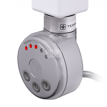 Grzałka TERMA MEG, 400W Tuba, Silver Matt SMA, kabel prosty bez wtyczki z maskownicą [srebrzysty, 1,5m, logo Terma, instr. TERMA]