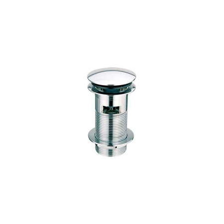 Spust umyw."klik-klak" DEKORACYJNY 11/4"x60mm z małą nakrętką z przelewem CHROM