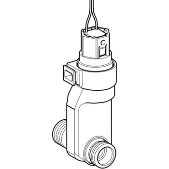 Sekcja wodna Geberit do natynkowego zaworu spłukującego do pisuarów, zakryta