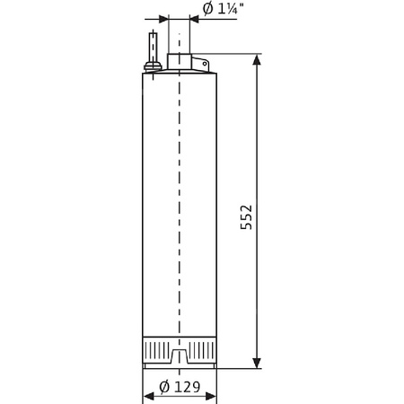 Pompa głębinowa 1-fazowa WILO Sub TWI 5-308EM-FS częstotliwość 50 Hz, moc 1.1 kW 7.4 A, prędkość obrotowa 2810 obr/min