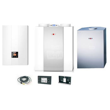 Pakiet - Kocioł gazowy jednofunkcyjny WOLF FGB-24 kondensacyjny wiszący 5.3 - 20.7 kW + Czujnik c.w.u. + RegulatorBM-2 + RekuperatorCWL 300L + Zasobnik c.w.uCSW 120