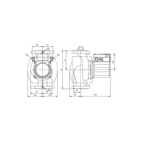 Pompa obiegowa WILO TOP-Z 40/7 DM PN16 GG, 2900 obr/min 3 x 400 V 50 Hz, PN 16/16bar