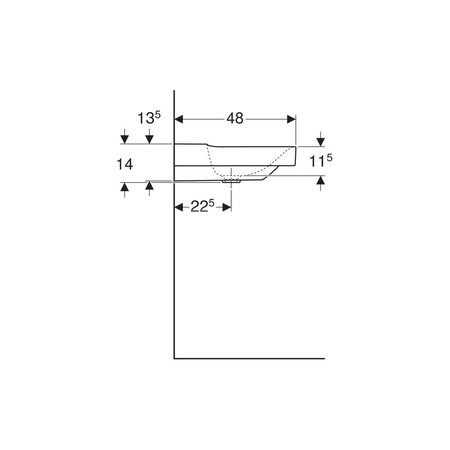 Zawór zestawu odpływowego Geberit ze swobodnym przepływem i pokrywą odpływu: Chrom błyszczący, L=5cm
