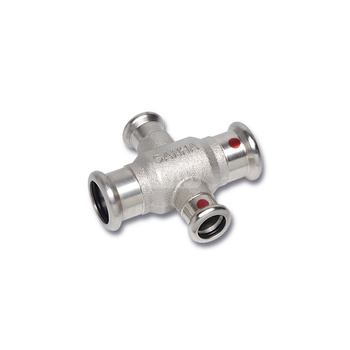 Czwórnik SANHA Therm jednopłaszczyznowy stal 15 mm, zw x zw x zw x zw