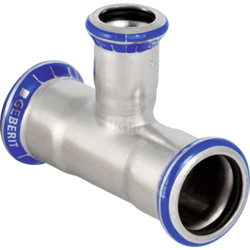 Trójnik GEBERIT Mapress Edelstahl redukcja stal nierdzewna 22 mm x 12 mm x 22 mm MZ