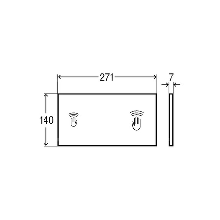Przycisk uruchamiający sensitive Visign for Care tworzywo sztuczne, nr wzoru 8352.21 płytka maskująca: tworzywo szt. biały alpejski
