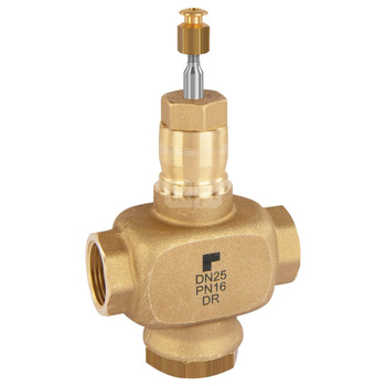 Zawór przelotowy DN 20, Kvs=6,3, grzyb z mosiądzu, GW, 20 mm