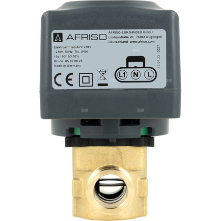 2-drogowy zawór strefowy AZV 452, DN15, G3/4'', Kvs 10, 230 V AC, NO