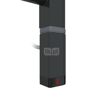 Grzałka TERMA One D30x40 Prawy, 400W \ Tuba, RAL 9005 Matt, kabel spiralny z wtyczką [czarny, 2,5m,