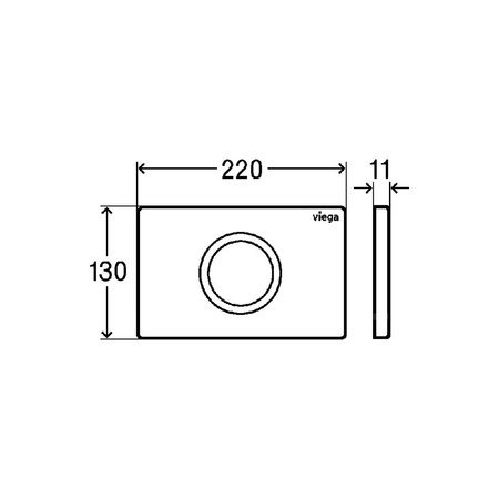 Przycisk do WC ekspozycyjny Prevista Visign for Public 12 nr wzoru 8635.19 płytka maskująca: stal nierdzewna szczotkowana