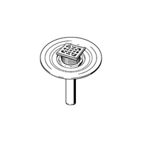 Wpust VIEGA 49442 z 1 przyłączem DN 70, odpływ poziomy, kratka 100x100mm stal