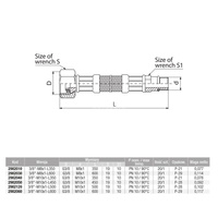 Wąż przyłączeniowy elastyczny VALVEX Viper Plus z oplotem (stal nierdzewna), GW x GZ, 3/8'' x M10x1, długość 500 mm, z uszczelką