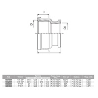 Złączka nakrętna redukcyjna śrutowana VALVEX Twist, 1'' x 3/4'' (GW x GZ)