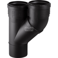 Trójnik GEBERIT Silent-PP PP 110 mm (mufa z tworzywa sztucznego do spawania/zgrzewania x króciec z tworzywa sztucznego do spawania/zgrzewaniania x mufa z tworzywa sztucznego do spawania/zgrzewania)