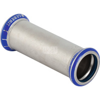 Mufa GEBERIT Mapress Edelstahl FKM przesuwna, stal nierdzewna, 15 mm, DN 12 x 15 mm x DN 12 (mufa zaprasowywana x mufa zaprasowywana), (głębokość: 15 mm) z uszczelką