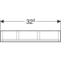 Geberit Smyle Square Wkład do szuflady, podział w kształcie litery H, do szuflady górnej, B32.3cm, H5.9cm, T15cm, lava