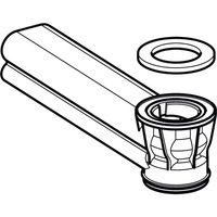 Obudowa przyłącza Geberit z przelewem, do zestawu odpływowo-przelewowego do umywalki Clou