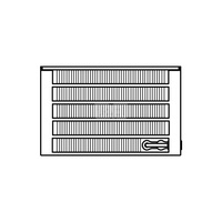 Konwektor Kermi V-Kon S Typ55 BH280x316x1900mm QN5453, weiß, 6 bar, o. Abd., Vent. re