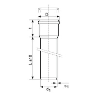 Rura kanalizacyjna zewnętrzna pvc-u MAGNAPLAST KGEL 250 x 3000 x 7.3 z kielichem wydłużonym lita pomarańczowa, klasa C - SN 8