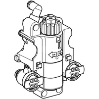 Jednostka funkcjonalna Geberit bez generatora, do baterii umywalkowych Piave i Brenta: Mieszacz=Z mieszaczem termostatycznym