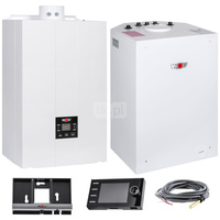 Pakiet - Kocioł gazowy dwufunkcyjny WOLF FGB-28 kondensacyjny wiszący 5.3-27.3kW + Czujnik temperatury zewnętrznej tak + Czujnik c.w.u. tak + Regulator BM-2 + Zasobnik c.w.u CSW-120