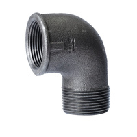 Kolano nakrętno-wkrętne czarne 1/2'' A4 STRONG_S