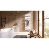 Grzejnik G.ła.Kermi®Credo®Half®flat-E,1800x450x37, max.P800, srebro bł.,FKS biały,lew.EU,SKI