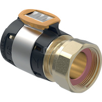 Złączka przejściowa  GEBERIT FlowFit, brąz krzemowy bezołowiowy, 2 1/2'' x 63 mm (nakrętka x łącznik zaprasowywany)