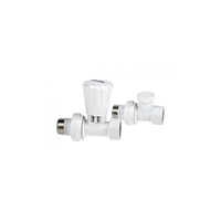 Zestaw przyłączeniowy grzejnikowy dwururowy VALVEX Activ Plus 1/2'' x 1/2'', zawór prosty biały