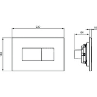SOLEA PRZYCISK CHROM LOGO IS