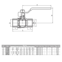 Kurek kulowy do gazu nikl z dźwig. Stal. (DSt) ORION (wersja N-N) 1