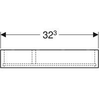 Geberit Smyle Square Wkład do szuflady, podział w kształcie litery T, do szuflady górnej, B32.3cm, H5.9cm, T15cm, lava