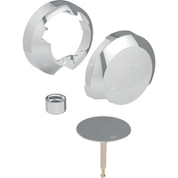 Zestaw wykończeniowy Geberit do zestawu odpływowo-przelewowego do wanien i brodzików d52, z dopływem, chrom błyszczący